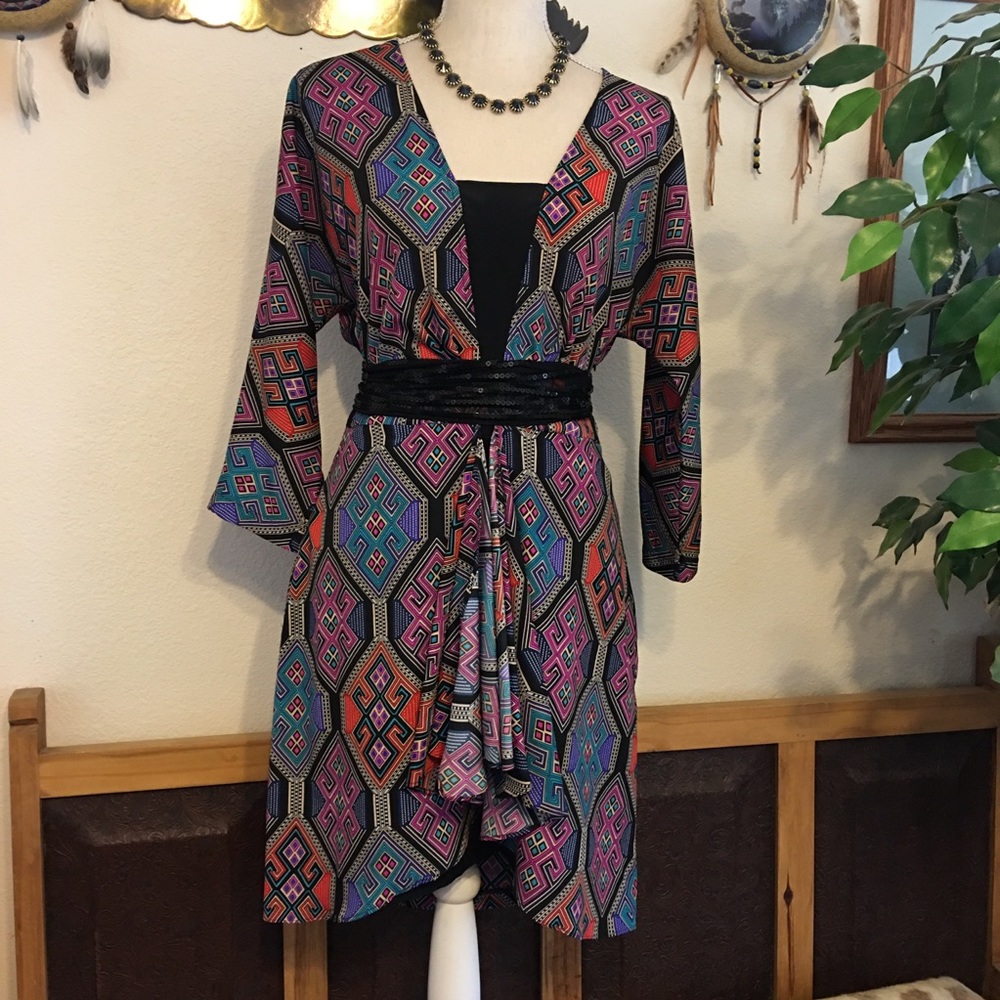 Mara Hoffman geometric print silk summer dress